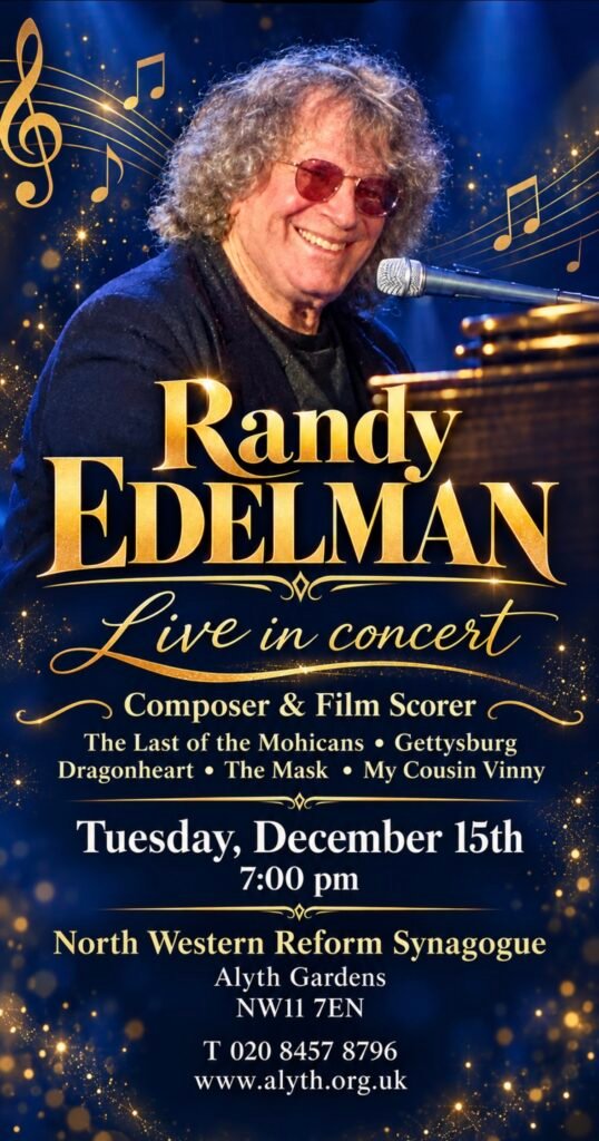 Randy Edelman to perform at North Western Reform Synagogue in London Randy Edelman to perform at North Western Reform Synagogue in London